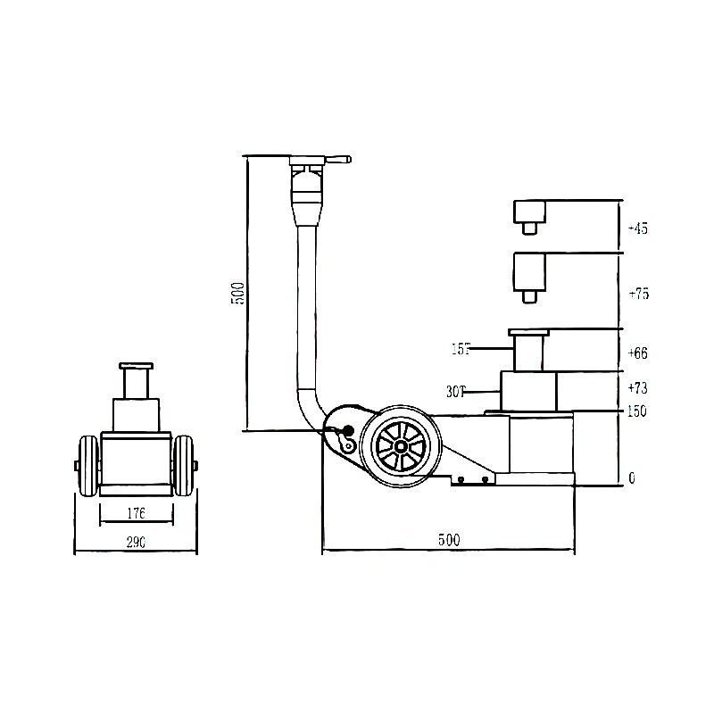 Cric rouleur hydro-pneumatique portable 15-30 t – Image 12