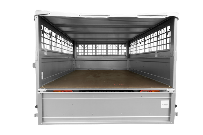 Grande Remorque 230x125 + Bâche Plate + Ridelles + Roue - Garden Trailer 230 Kipp – Image 6
