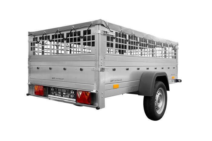 Grande Remorque 230x125 + Bâche Plate + Ridelles + Roue - Garden Trailer 230 Kipp – Image 7