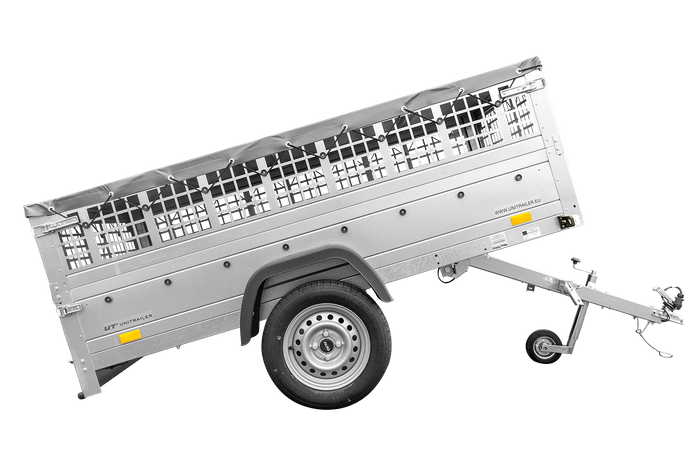 Grande Remorque 230x125 + Bâche Plate + Ridelles + Roue - Garden Trailer 230 Kipp