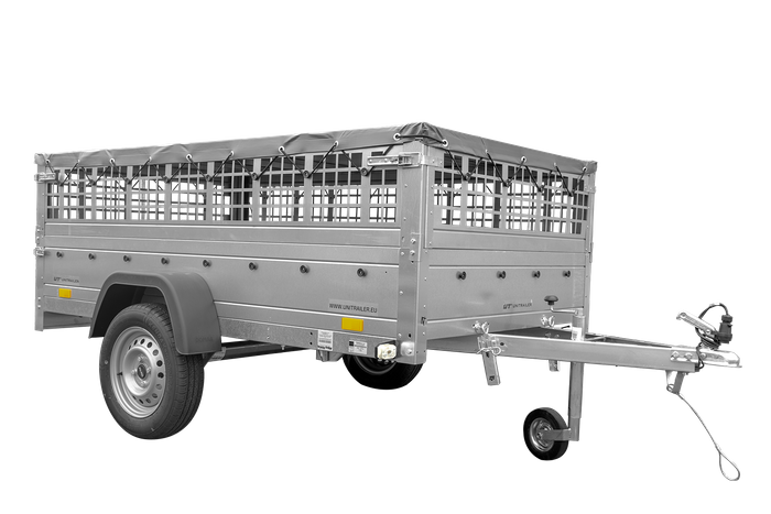 Grande Remorque 230x125 + Bâche Plate + Ridelles + Roue - Garden Trailer 230 Kipp – Image 9