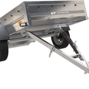 Remorque Voiture Utilitaire 200x125 + Bâche Plate, Ridelles + Roue Jockey - Garden Trailer