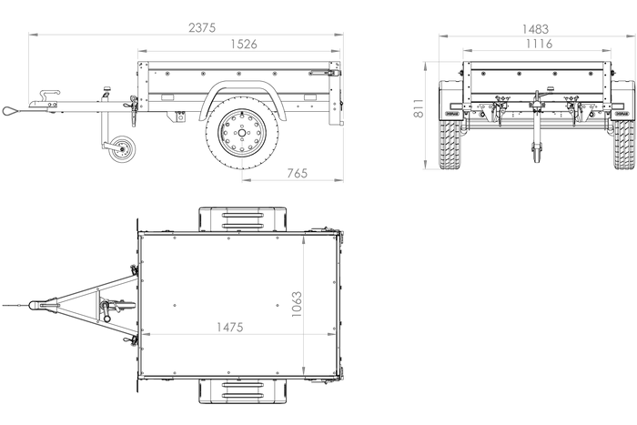 Remorque Simple Essieu Garden-Trailer 150 Kipp 750Kg – Image 9