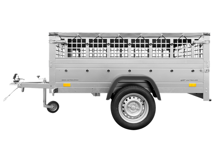 Remorque Voiture Utilitaire 200x125 + Bâche Plate, Ridelles + Roue Jockey - Garden Trailer – Image 7