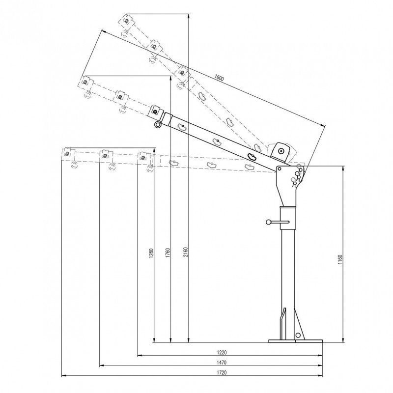 Grue mobile 300kg avec treuil – Image 3