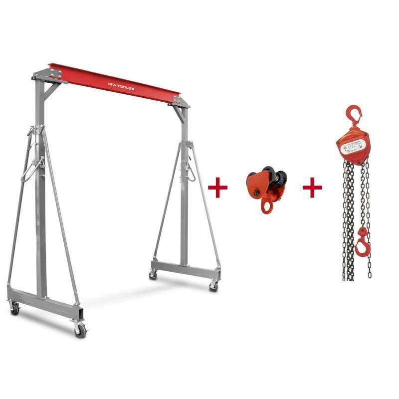 Grue à portique 2t + palan à chaînes + chariot 500/1000kg – Image 3