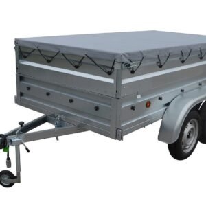 Remorque 2 essieux Trigano TR901522 280kg + roue jockey + bâche et rehausse