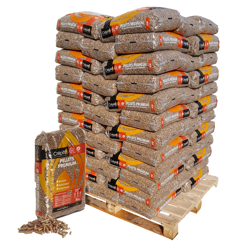 PALETTE De Granulés De Bois CREPITO - En Sac De 15kg